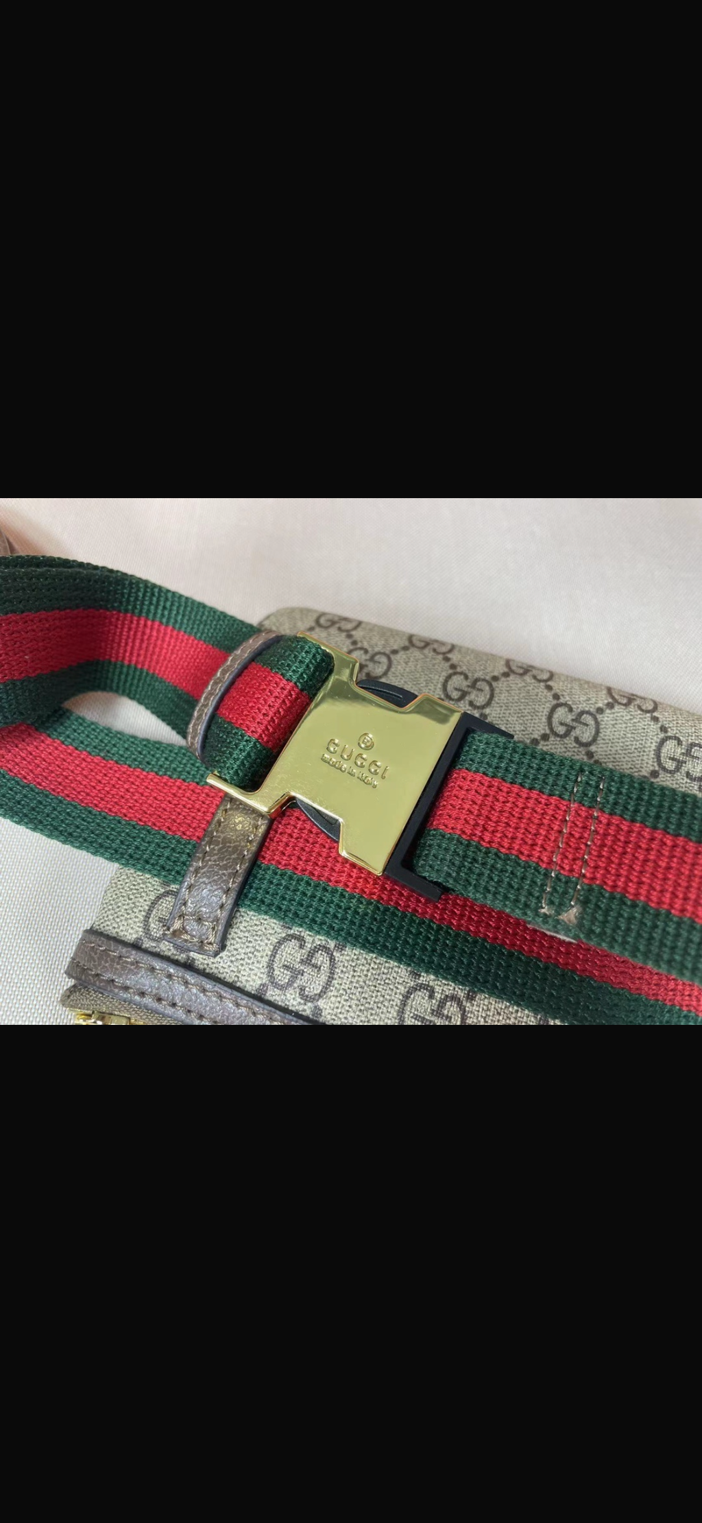 Designer Monogram Belt Bag Set with Signature Stripe - 2 Piece