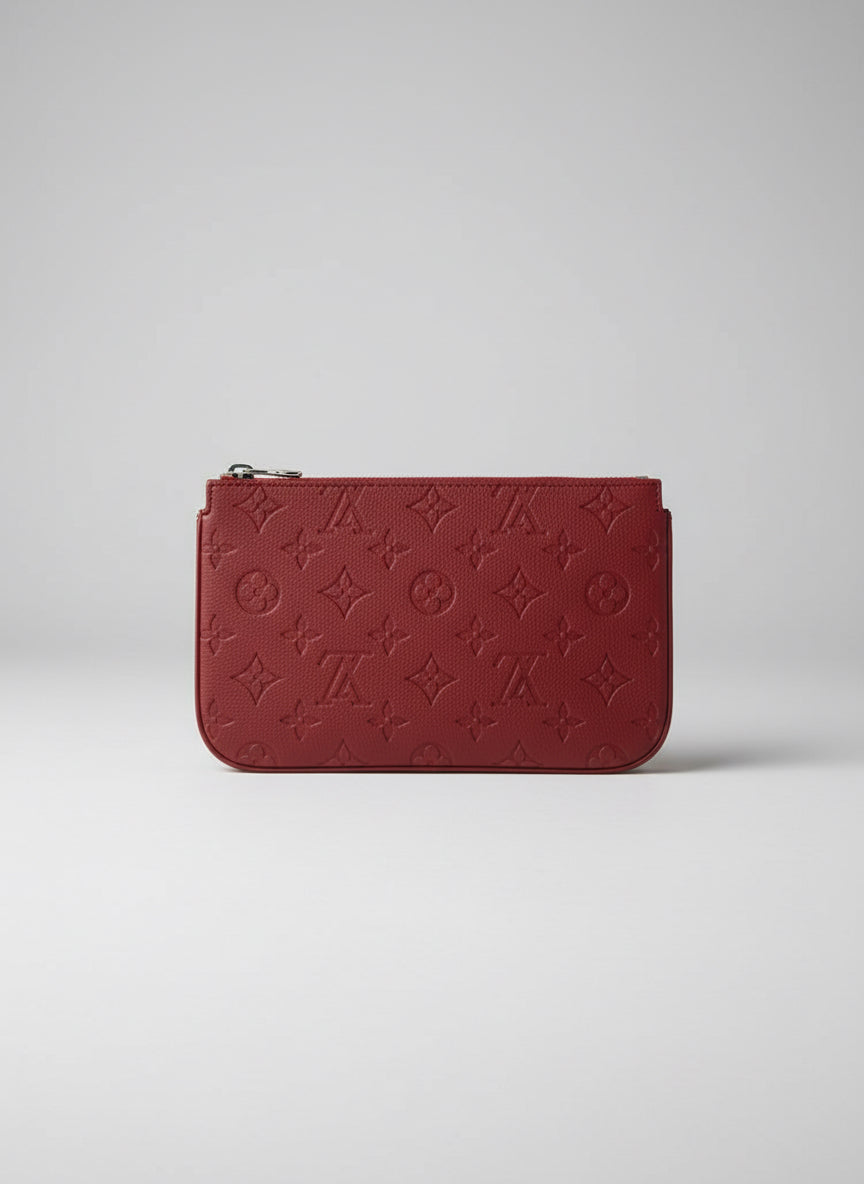 Classic Monogram Purse Set with Red Wallet - 2 Piece