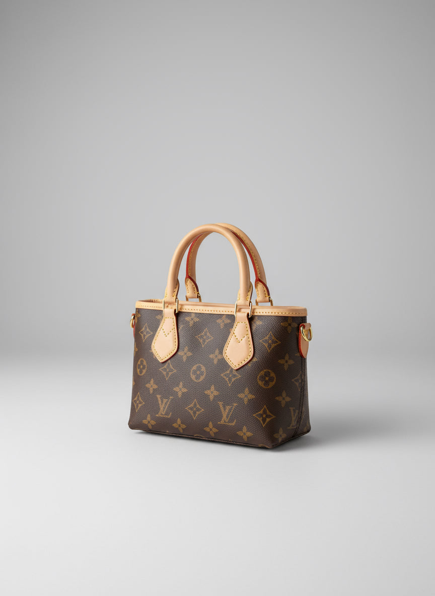 Classic Monogram Canvas Mini Tote Bag with Leather Handles